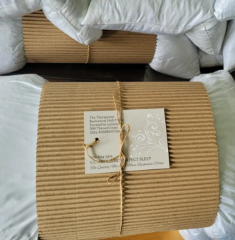 100% Bamboo Covered Buckwheat Hull Pillow - Naturally Cool, Supportive, and Eco-Friendly