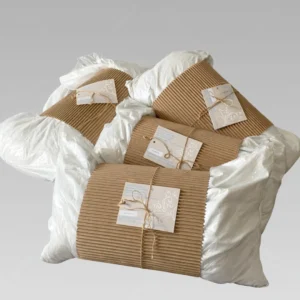 Organic buckwheat hulls pillow with natural cotton cover